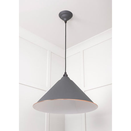 From The Anvil - White Gloss Hockley Pendant in Bluff | Sku. 49510BL | Trade Door Handles.