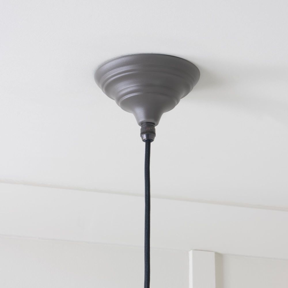 From The Anvil - White Gloss Hockley Pendant in Bluff | Sku. 49510BL | Trade Door Handles.