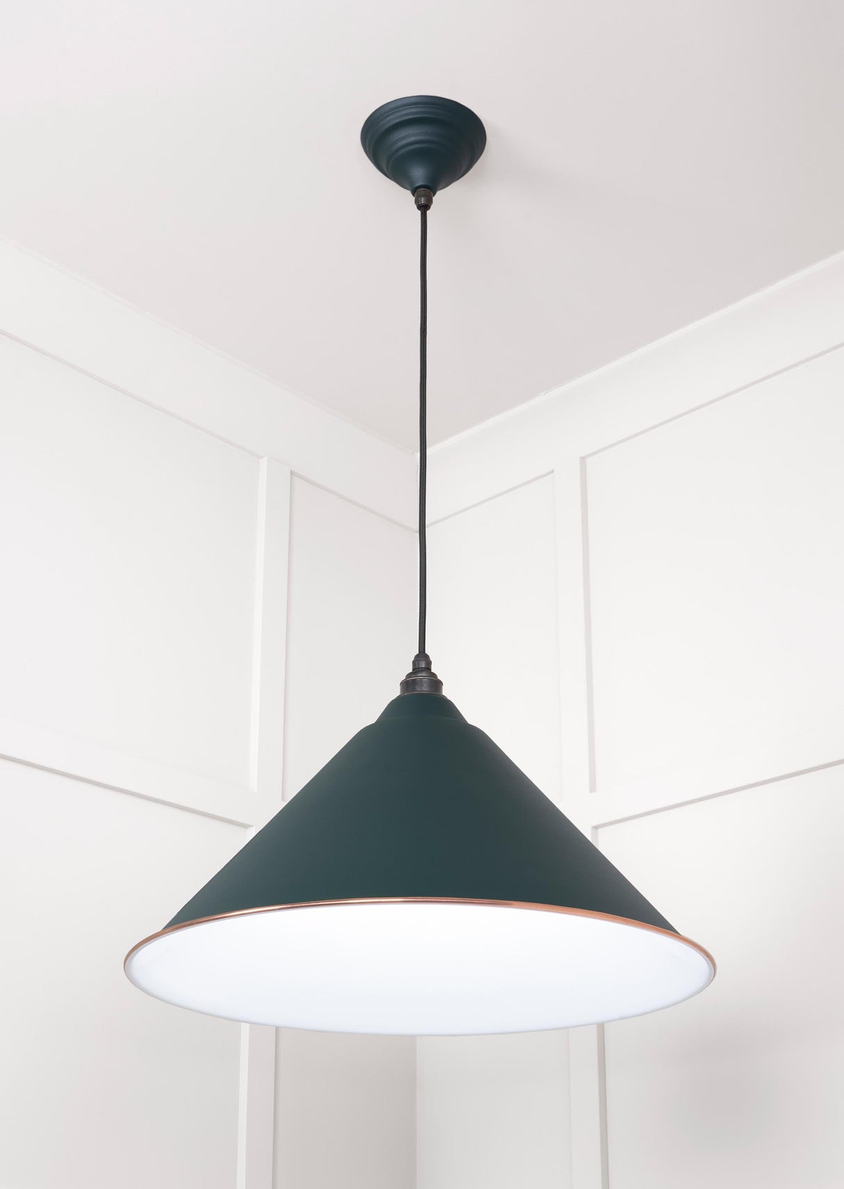 From The Anvil - White Gloss Hockley Pendant in Dingle | Sku. 49510DI | Trade Door Handles.