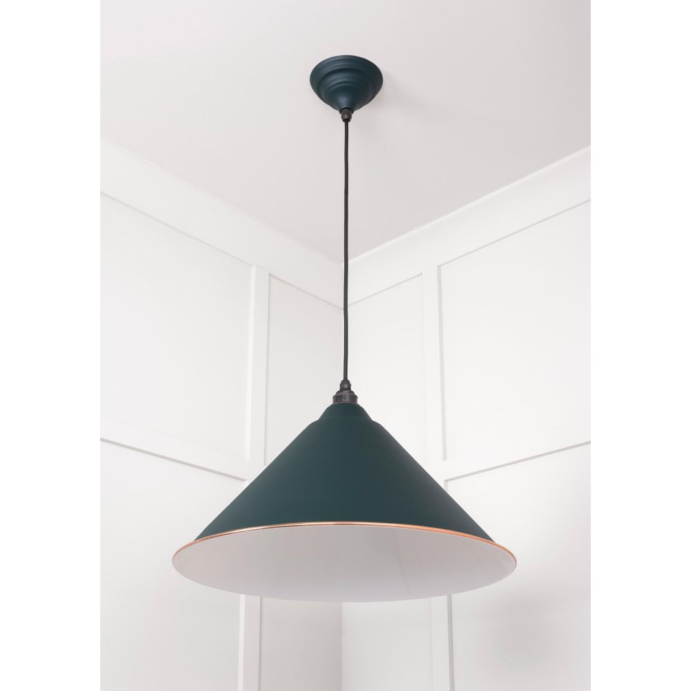 From The Anvil - White Gloss Hockley Pendant in Dingle | Sku. 49510DI | Trade Door Handles.
