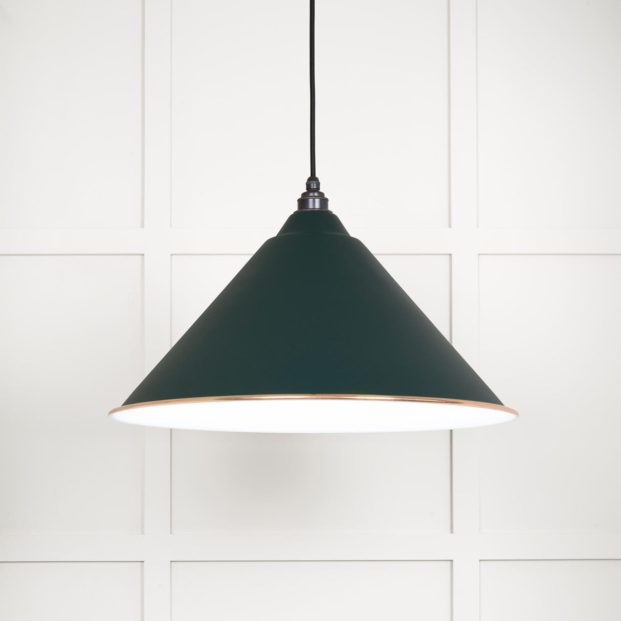 From The Anvil - White Gloss Hockley Pendant in Dingle | Sku. 49510DI | Trade Door Handles.