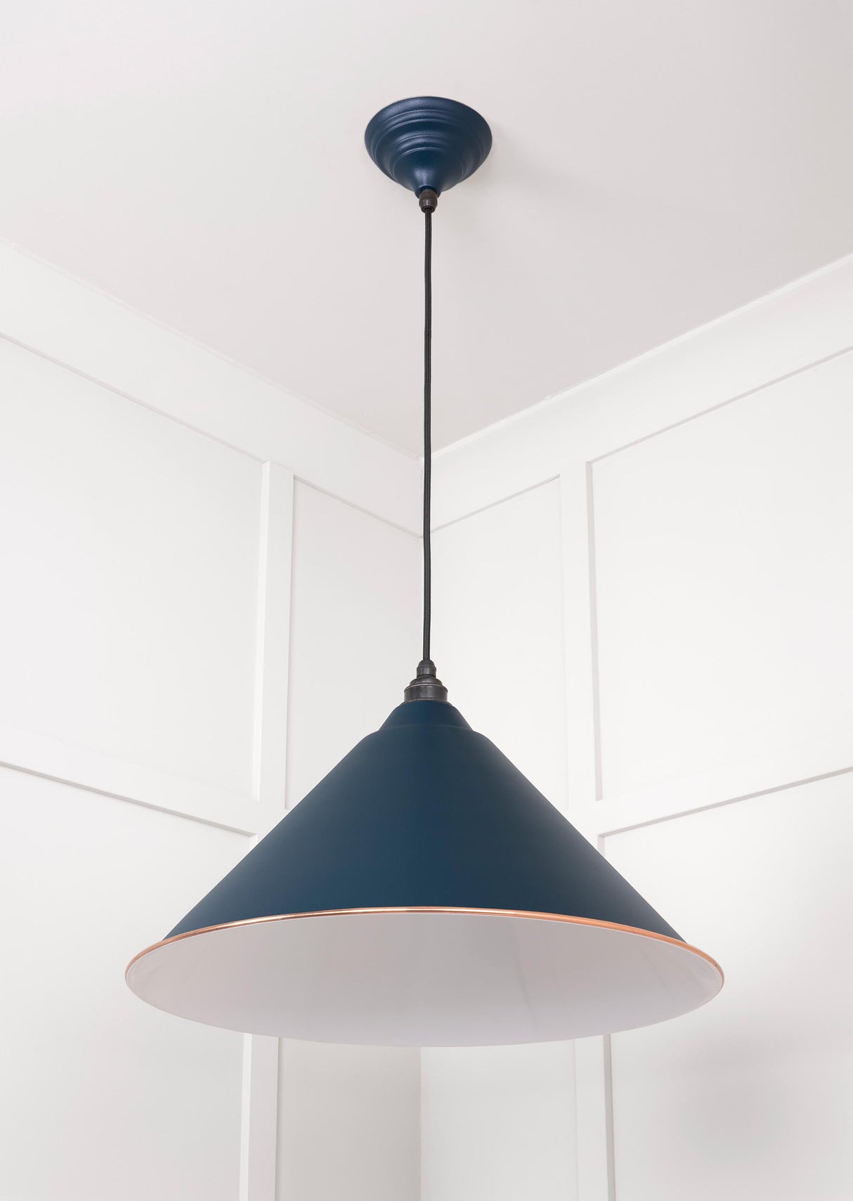 From The Anvil - White Gloss Hockley Pendant in Dusk | Sku. 49510DU | Trade Door Handles.