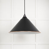 From The Anvil - White Gloss Hockley Pendant in Elan Black | Sku. 49510EB | Trade Door Handles.