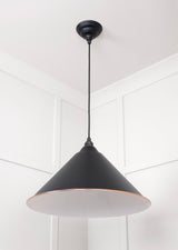 From The Anvil - White Gloss Hockley Pendant in Elan Black | Sku. 49510EB | Trade Door Handles.