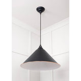 From The Anvil - White Gloss Hockley Pendant in Elan Black | Sku. 49510EB | Trade Door Handles.