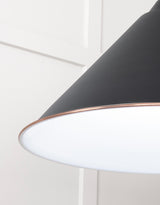 From The Anvil - White Gloss Hockley Pendant in Elan Black | Sku. 49510EB | Trade Door Handles.