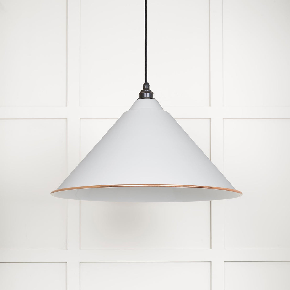 From The Anvil - White Gloss Hockley Pendant in Flock | Sku. 49510F | Trade Door Handles.