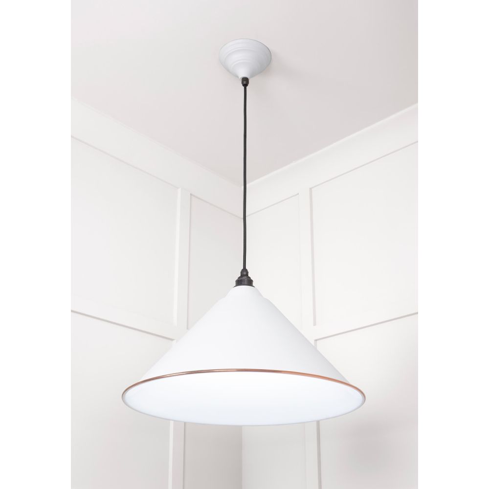 From The Anvil - White Gloss Hockley Pendant in Flock | Sku. 49510F | Trade Door Handles.