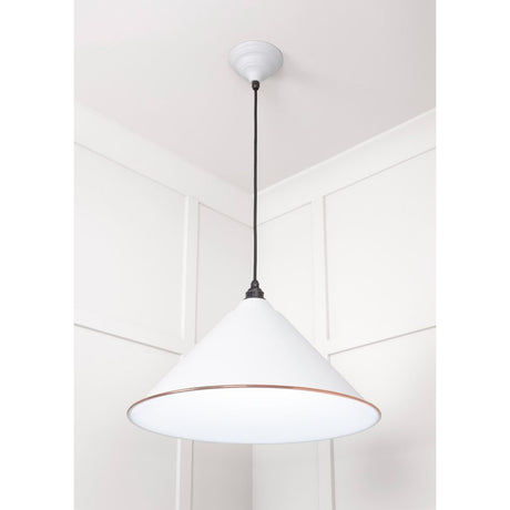 From The Anvil - White Gloss Hockley Pendant in Flock | Sku. 49510F | Trade Door Handles.