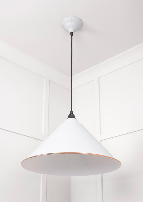 From The Anvil - White Gloss Hockley Pendant in Flock | Sku. 49510F | Trade Door Handles.