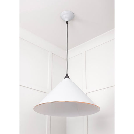 From The Anvil - White Gloss Hockley Pendant in Flock | Sku. 49510F | Trade Door Handles.