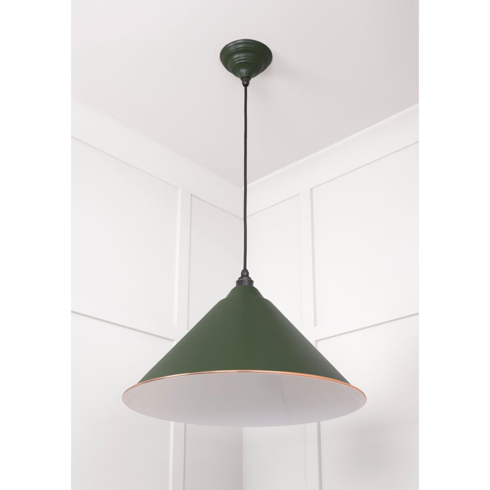 From The Anvil - White Gloss Hockley Pendant in Heath | Sku. 49510H | Trade Door Handles.