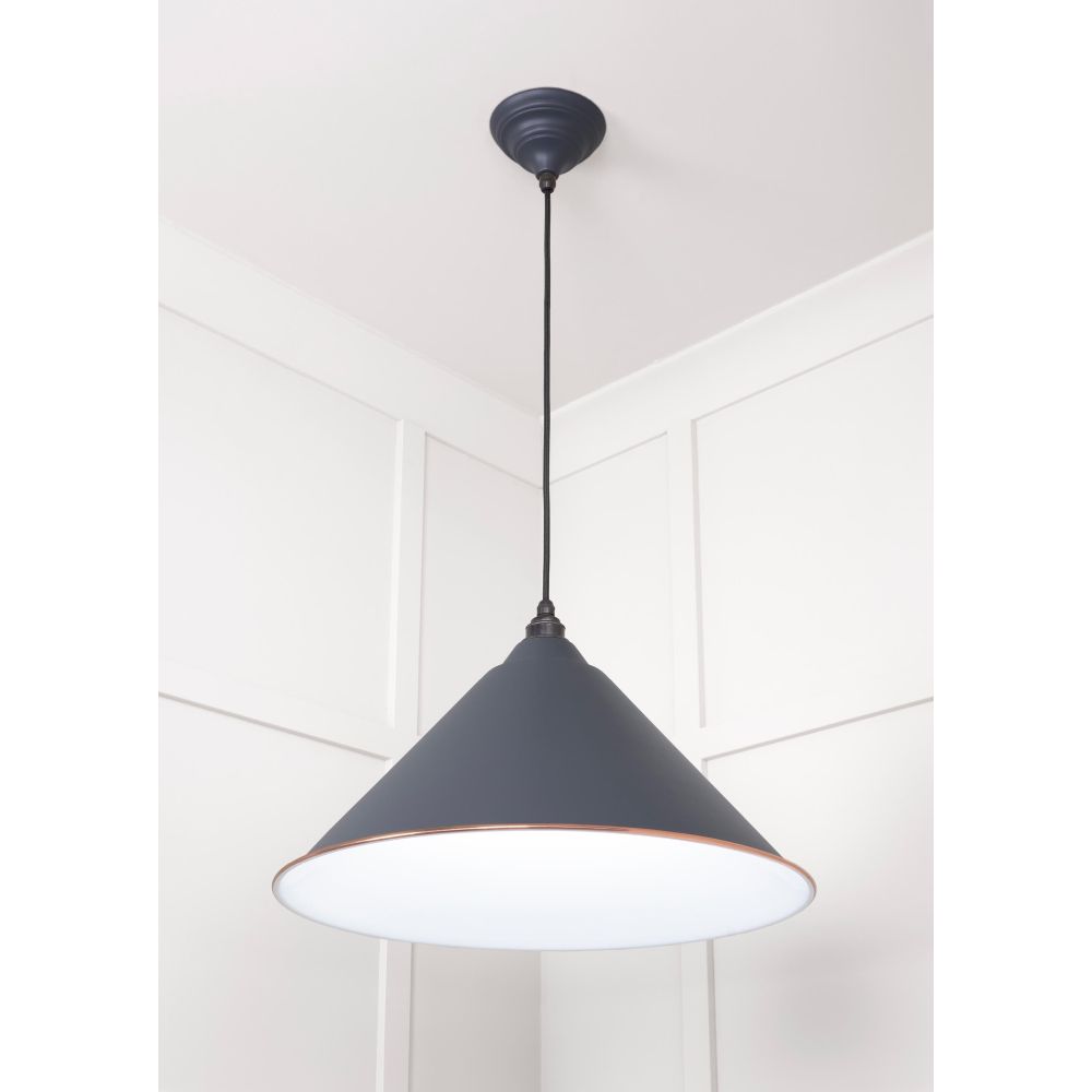 From The Anvil - White Gloss Hockley Pendant in Slate | Sku. 49510SL | Trade Door Handles.