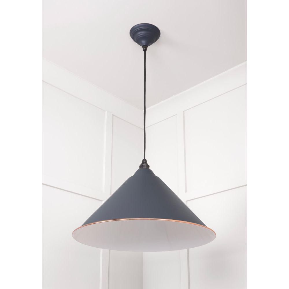 From The Anvil - White Gloss Hockley Pendant in Slate | Sku. 49510SL | Trade Door Handles.