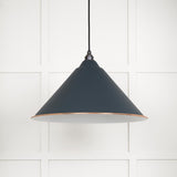 From The Anvil - White Gloss Hockley Pendant in Soot | Sku. 49510SO | Trade Door Handles.