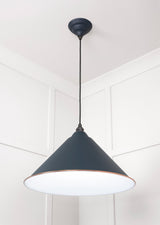 From The Anvil - White Gloss Hockley Pendant in Soot | Sku. 49510SO | Trade Door Handles.
