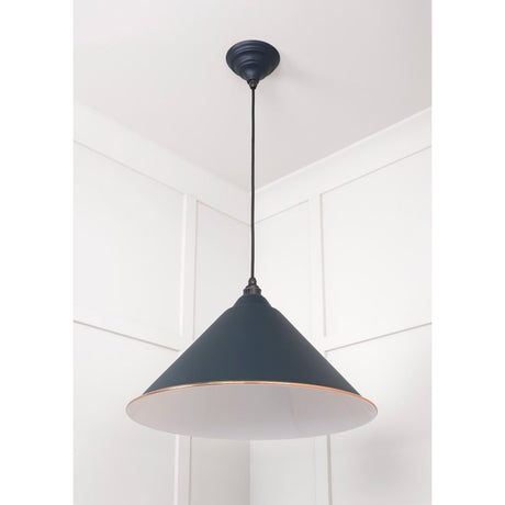 From The Anvil - White Gloss Hockley Pendant in Soot | Sku. 49510SO | Trade Door Handles.