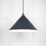 From The Anvil - White Gloss Hockley Pendant in Soot | Sku. 49510SO | Trade Door Handles.