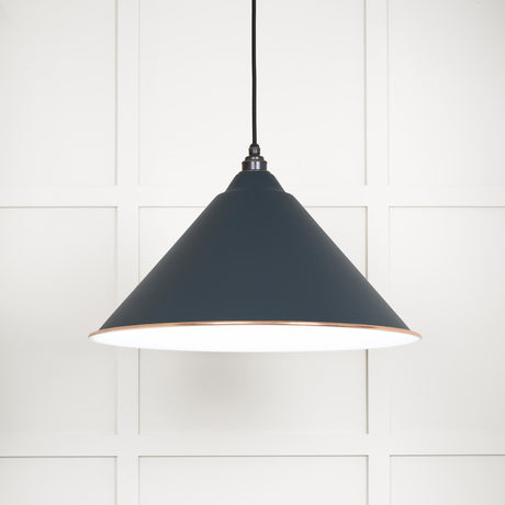 From The Anvil - White Gloss Hockley Pendant in Soot | Sku. 49510SO | Trade Door Handles.