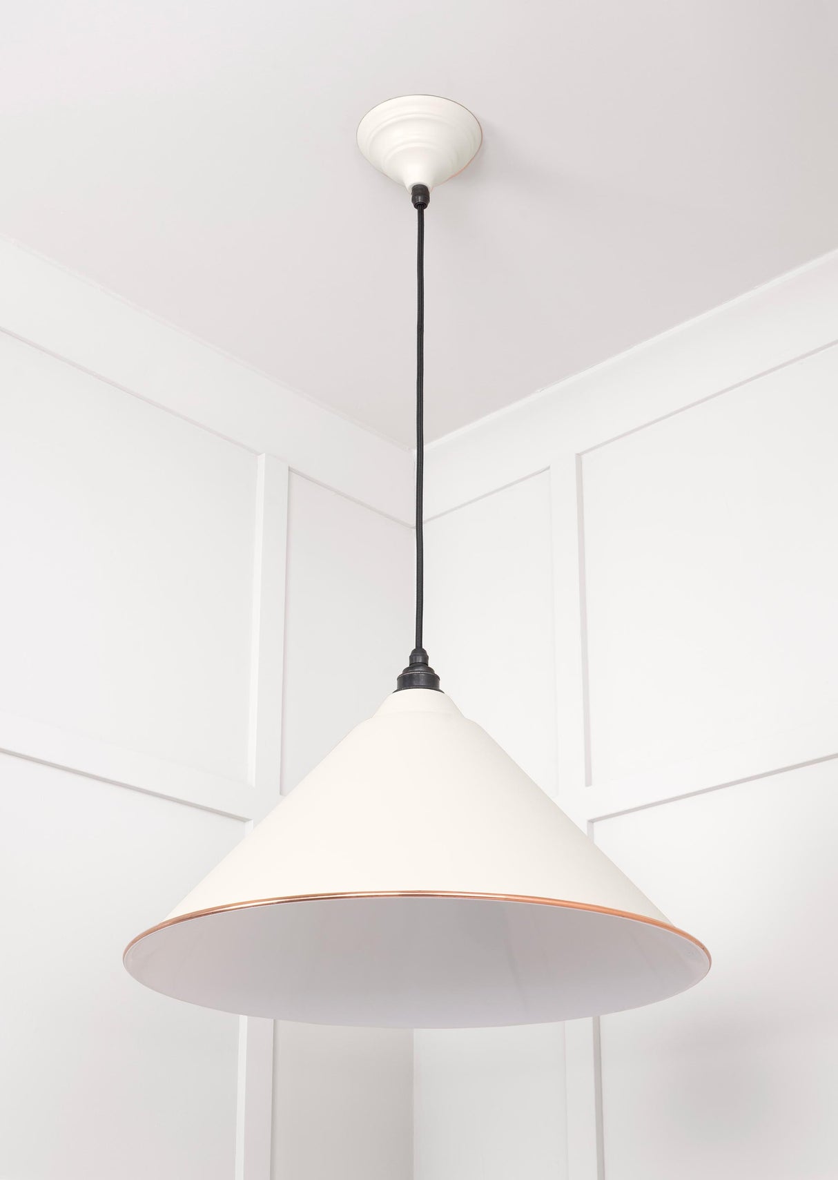 From The Anvil - White Gloss Hockley Pendant in Teasel | Sku. 49510TE | Trade Door Handles.