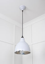 From The Anvil - Hammered Nickel Brindley Pendant in Birch | Sku. 49511BI | Trade Door Handles.