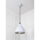 From The Anvil - Hammered Nickel Brindley Pendant in Birch | Sku. 49511BI | Trade Door Handles.