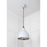 From The Anvil - Hammered Nickel Brindley Pendant in Birch | Sku. 49511BI | Trade Door Handles.