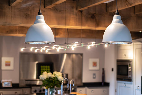 From The Anvil - Hammered Nickel Brindley Pendant in Birch | Sku. 49511BI | Trade Door Handles.