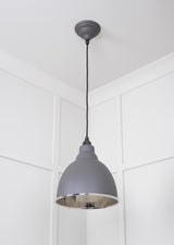 From The Anvil - Hammered Nickel Brindley Pendant in Bluff | Sku. 49511BL | Trade Door Handles.