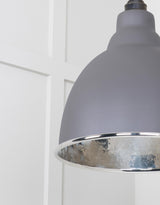 From The Anvil - Hammered Nickel Brindley Pendant in Bluff | Sku. 49511BL | Trade Door Handles.