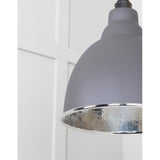 From The Anvil - Hammered Nickel Brindley Pendant in Bluff | Sku. 49511BL | Trade Door Handles.