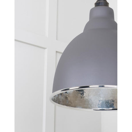 From The Anvil - Hammered Nickel Brindley Pendant in Bluff | Sku. 49511BL | Trade Door Handles.