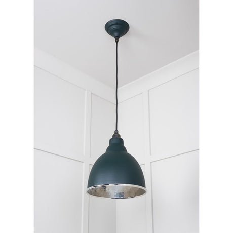 From The Anvil - Hammered Nickel Brindley Pendant in Dingle | Sku. 49511DI | Trade Door Handles.