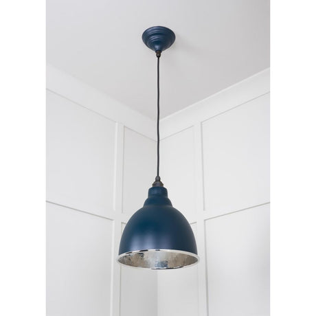 From The Anvil - Hammered Nickel Brindley Pendant in Dusk | Sku. 49511DU | Trade Door Handles.
