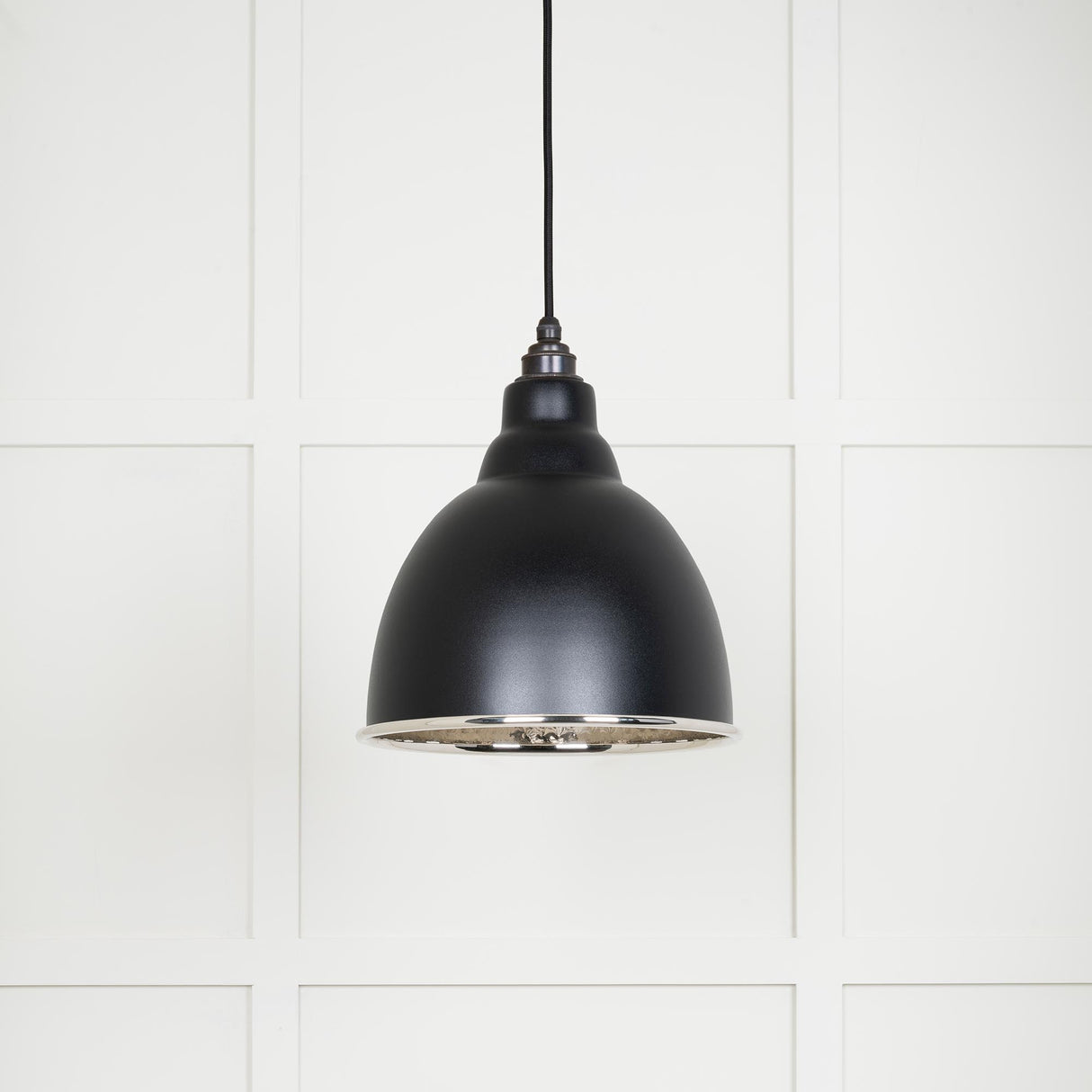 From The Anvil - Hammered Nickel Brindley Pendant in Elan Black | Sku. 49511EB | Trade Door Handles.