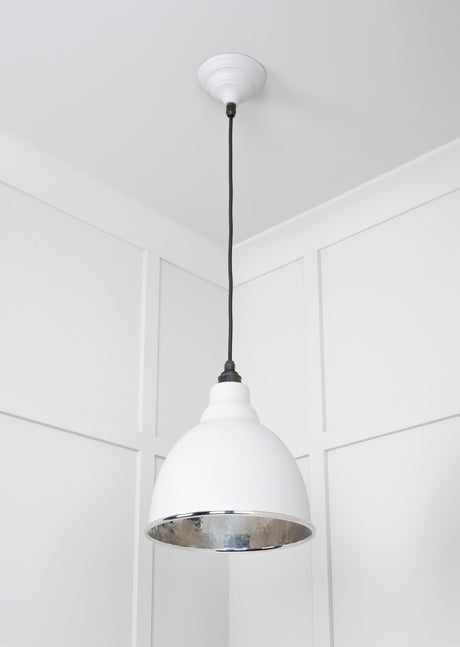 From The Anvil - Hammered Nickel Brindley Pendant in Flock | Sku. 49511F | Trade Door Handles.