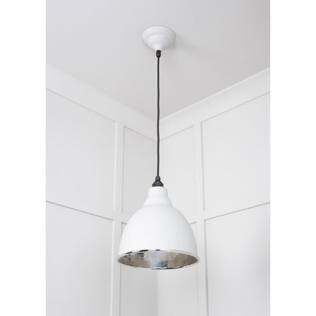 From The Anvil - Hammered Nickel Brindley Pendant in Flock | Sku. 49511F | Trade Door Handles.
