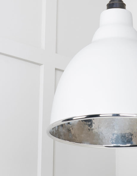 From The Anvil - Hammered Nickel Brindley Pendant in Flock | Sku. 49511F | Trade Door Handles.