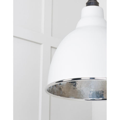 From The Anvil - Hammered Nickel Brindley Pendant in Flock | Sku. 49511F | Trade Door Handles.