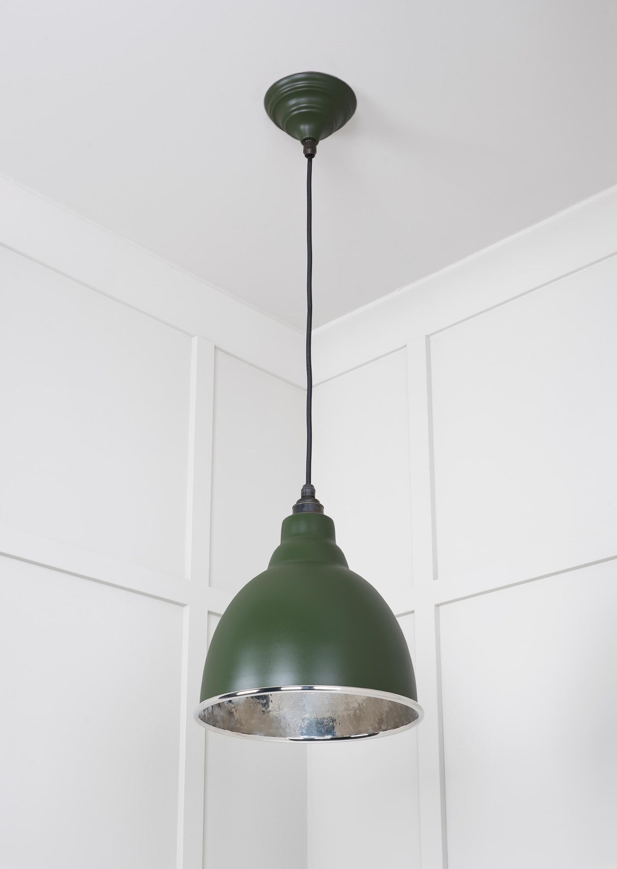 From The Anvil - Hammered Nickel Brindley Pendant in Heath | Sku. 49511H | Trade Door Handles.