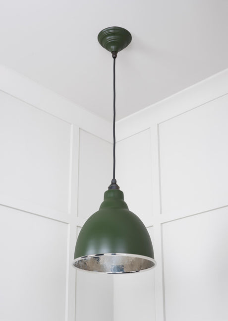 From The Anvil - Hammered Nickel Brindley Pendant in Heath | Sku. 49511H | Trade Door Handles.