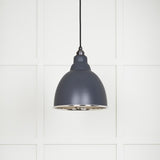 From The Anvil - Hammered Nickel Brindley Pendant in Slate | Sku. 49511SL | Trade Door Handles.