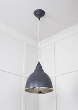 From The Anvil - Hammered Nickel Brindley Pendant in Slate | Sku. 49511SL | Trade Door Handles.