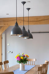 From The Anvil - Hammered Nickel Brindley Pendant in Slate | Sku. 49511SL | Trade Door Handles.