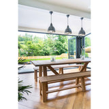 From The Anvil - Hammered Nickel Brindley Pendant in Slate | Sku. 49511SL | Trade Door Handles.