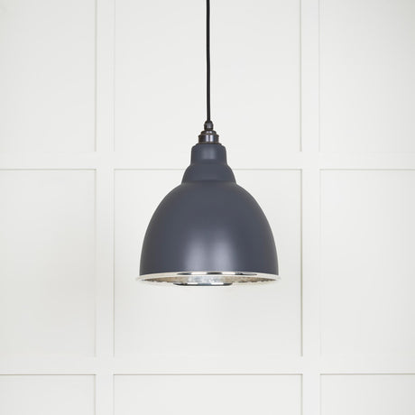 From The Anvil - Hammered Nickel Brindley Pendant in Slate | Sku. 49511SL | Trade Door Handles.