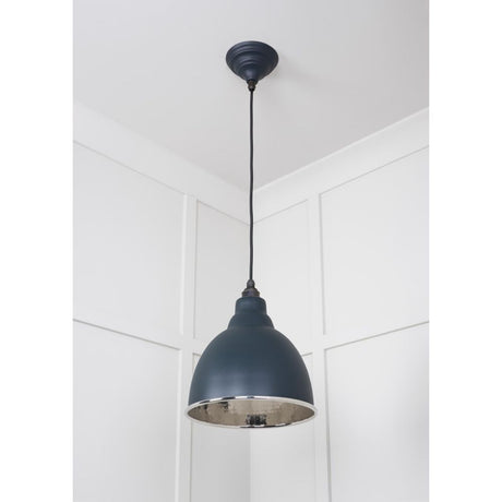 From The Anvil - Hammered Nickel Brindley Pendant in Soot | Sku. 49511SO | Trade Door Handles.