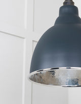 From The Anvil - Hammered Nickel Brindley Pendant in Soot | Sku. 49511SO | Trade Door Handles.