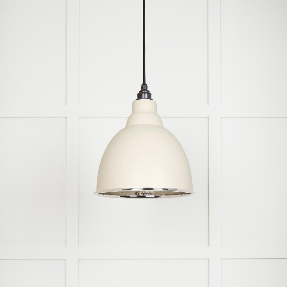 From The Anvil - Hammered Nickel Brindley Pendant in Teasel | Sku. 49511TE | Trade Door Handles.