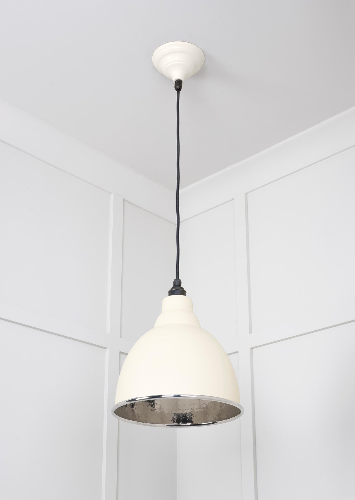 From The Anvil - Hammered Nickel Brindley Pendant in Teasel | Sku. 49511TE | Trade Door Handles.